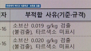[쿠키건강뉴스] 주문제작 케이크 식중독균·보존료 검출…21개 제품 적발