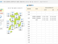 제주공항 강풍·돌풍 특보…항공편 지연 운항 