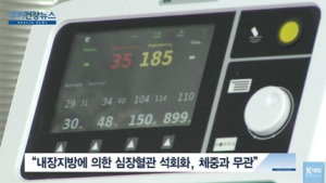 [쿠키건강뉴스] “정상 체중이라도 내장지방 많으면 심혈관질환 위험 2배”