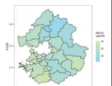 경기북부지역 미세먼지 농도 남부보다 낮아...동두천·가평 최저