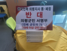 의령군, 한전의령지사 통폐합 반대 군민 2만여명 서명부 전달