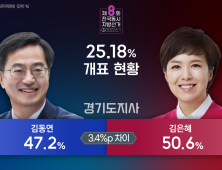 경기도지사 개표율 25.18%...김은혜, 김동연 약 5만표 앞서