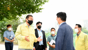 김경일 파주시장 당선인, 장마철 대비 배수펌프장 현장점검