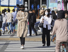 '기온 뚝' 쌀쌀해진 출근길