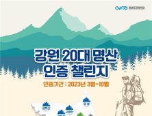 강원관광재단, ‘강원 20대 명산 인증 챌린지’ 3월 개시