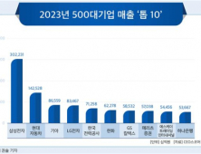 매출 500대 기업 순위 42곳 변동…기아, 3위 올라서