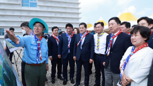 김관영 전북도지사, 김기현 여당 대표와 새만금세계잼버리 현장 점검