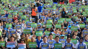 “나라의 과거 퇴행 막아야”…日오염수 규탄 집회
