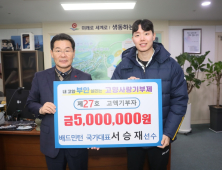 부안 출신 ‘BWF 올해의 선수’ 서승재 선수, 고향사랑기부금 500만원 기탁