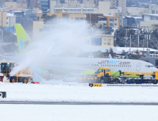 크리스마스 연휴 앞둔 폭설...제주공항 활주로 8시간 만에 재개