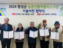 횡성군, 농촌신활력플러스 기술이전 협약