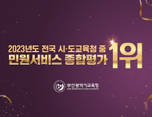  부산교육청, 2023년 민원 서비스 종합평가서 1위