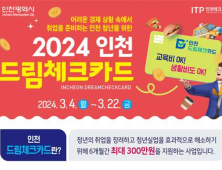 인천시, 1인당 최대 300만 원 드림체크카드 참여자 모집