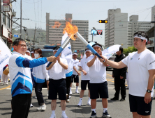 밀양시 16개 읍면동 시민, 제63회 경남도민체육대회 성화 봉송