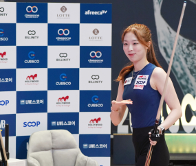 ‘여성 나인볼 랭킹 1위’ 서서아, 13위 상대 5-0 제압 [쿠키포토]