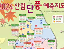 '단풍, 언제 가장 예쁠까'… 산림청, 올해 단풍 예측지도 공개