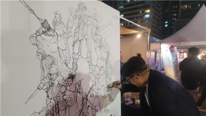 『제8회 부산글로벌웹툰페스티벌』...웹툰 라이브 드로잉쇼 및 네트워킹 나잇 인기