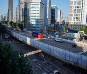 영등포 고가차도 철거…오후 11시부터 통제 [쿠키포토]