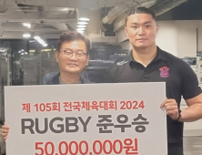 OK금융그룹, ‘전국체육대회 준우승’ 읏맨 럭비단에 5000만원 쾌척