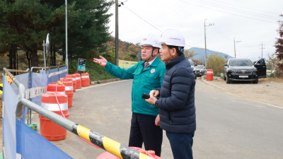 이승화 산청군수, 건설사업 현장 점검 나서