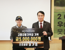 프로골퍼 이가영 선수, 고향 의령군 천만원 기부 '나이스 샷'