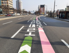 전북경찰, 회전차로 2개 이상 교차로 노면색깔유도선 설치 확대