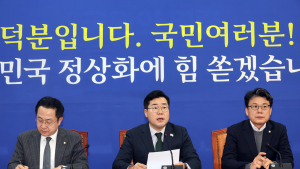 박찬대 “한덕수 거부권 행사하면 ‘내란수괴’ 尹 따르겠다는 선언”
