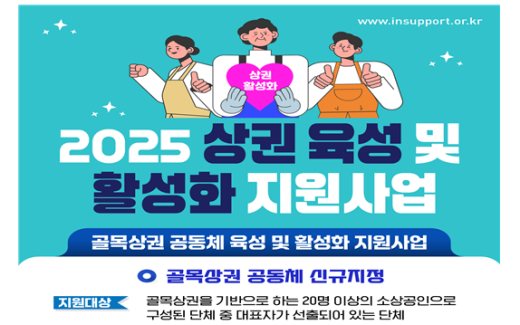 인천시, 골목상권 상권 육성·우리마을 상인회 활성화 맞춤형 지원 