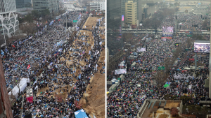 둘로 나뉜 서울…“尹 파면해야” vs “헌재 딴짓하면 한칼” 