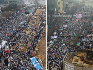 둘로 나뉜 서울…“尹 파면해야” vs “헌재 딴짓하면 한칼” 