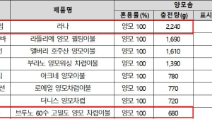 소비자원 “양모 이불 충전량 최대 세 배 차이”…총량 표시 권고