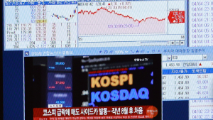 코스피, 장중 2350선 낙폭 유지