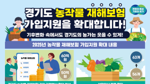 경기도, 농작물재해보험 지원 강화...기후위기 대응