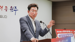 원강수 원주시장, 각당 대선 후보들에게 원주시 현안과제 제안