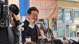 이재명, 사천서 