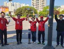 [포토]제21대 대선 선거운동 시작, 지지 호소하는 동해 국민의힘