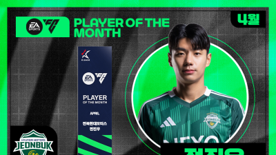 전북 전진우, 4월 EA SPORTS K리그 이달의 선수상 수상