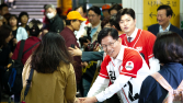 김문수‚ 김용태 공동선대위원장과 신도림역 출근길 유세