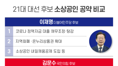 소상공인 해법 제각각…대선후보 금융공약 살펴보니