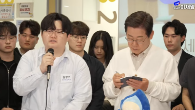 이재명 ‘간담회’ 이준석 ‘학식’…20대 표심 공략 [21대 대선]