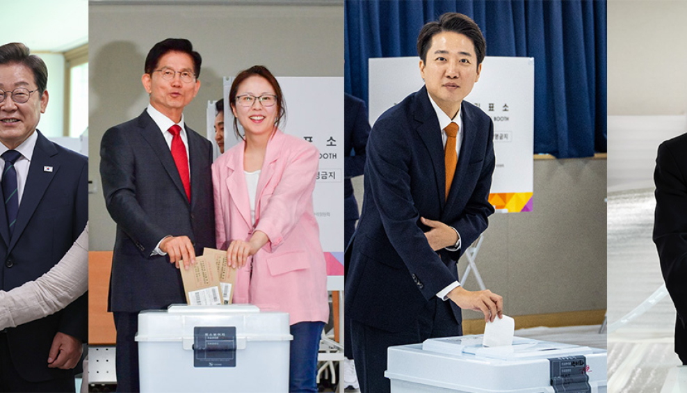 대선 사전투표 첫날…주요 후보자들 투표 참여